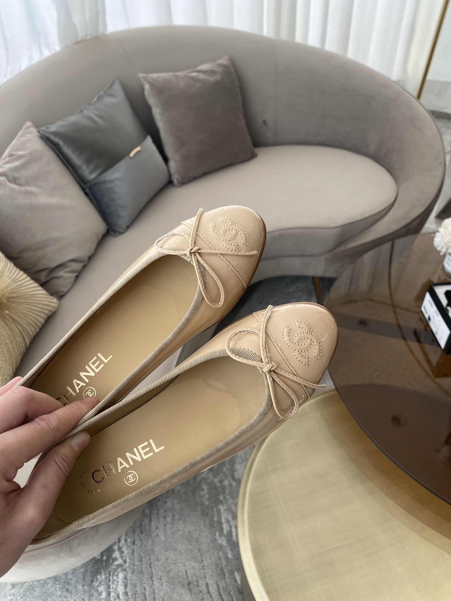 CHANEL ballet shoes Imported custom leather Italy imported leather outsole