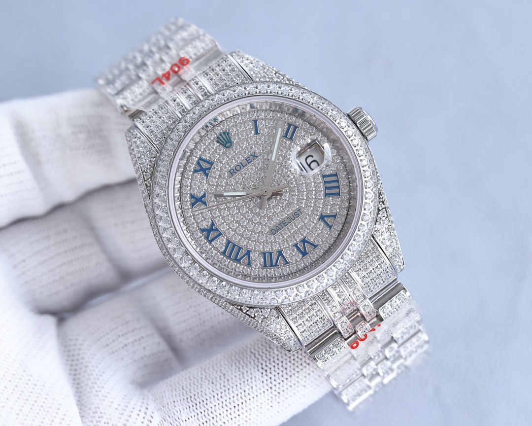 Rolex full diamond local luxury version 18k nanotechnology