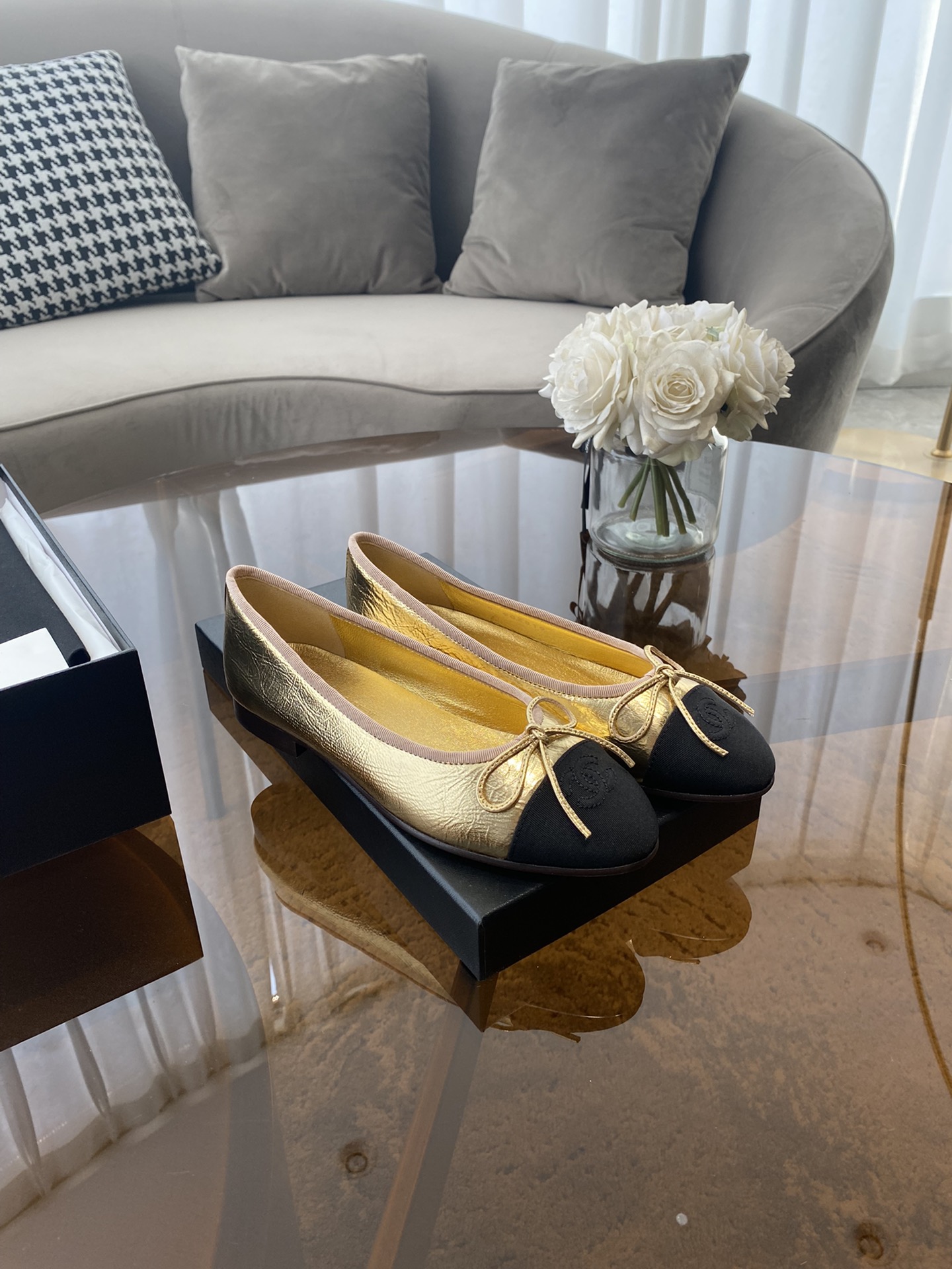 CHANEL ballet shoes Imported custom leather Italy imported leather outsole