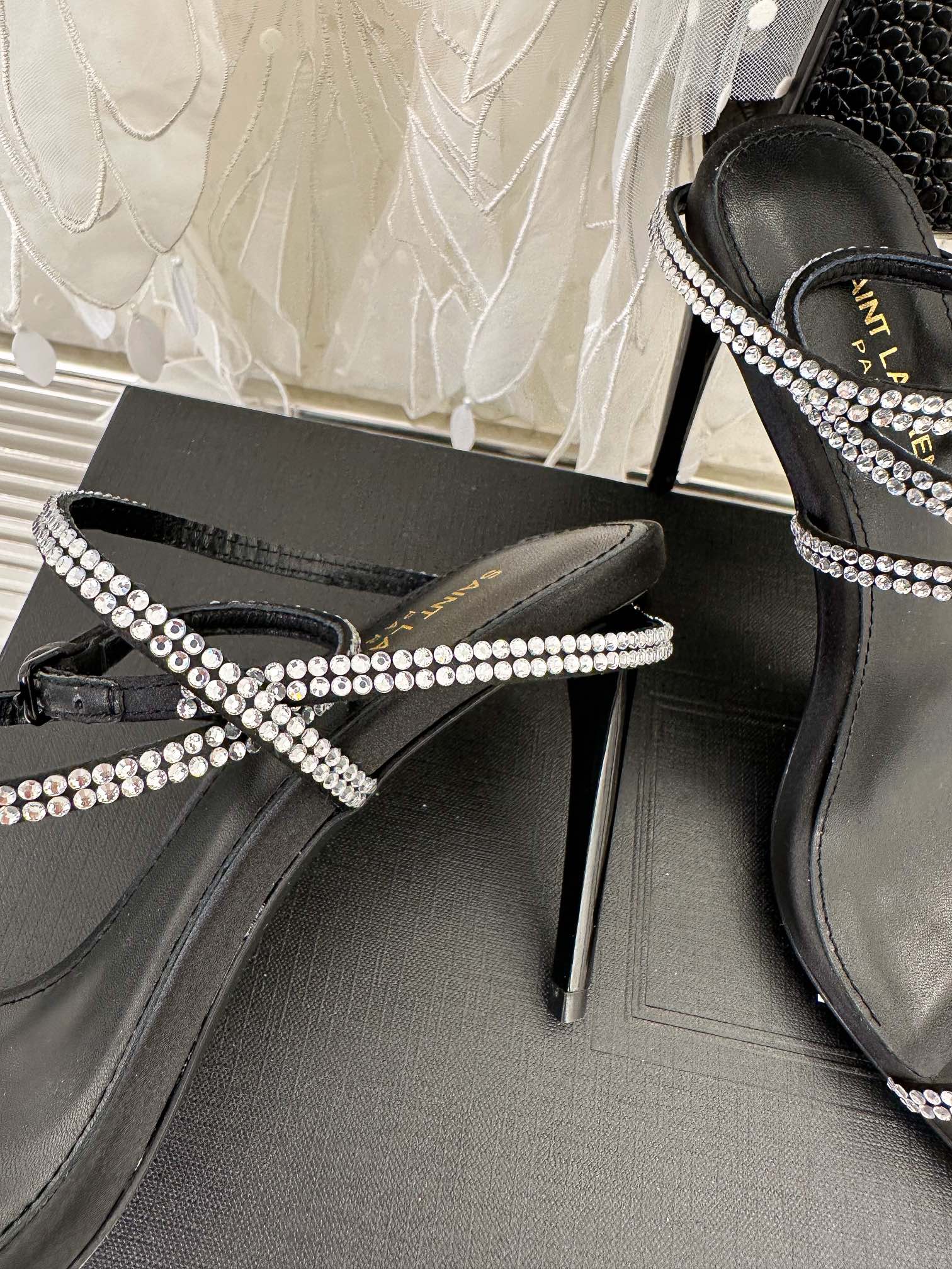 𝙎𝙖𝙞𝙣𝙩 𝙇𝙖𝙪𝙧𝙚𝙣𝙩 | 𝟐𝟎𝟐𝟑/𝐒𝐒 𝐧𝐞𝐰 YSL｜23s new high heel sandals Italian leather outsole