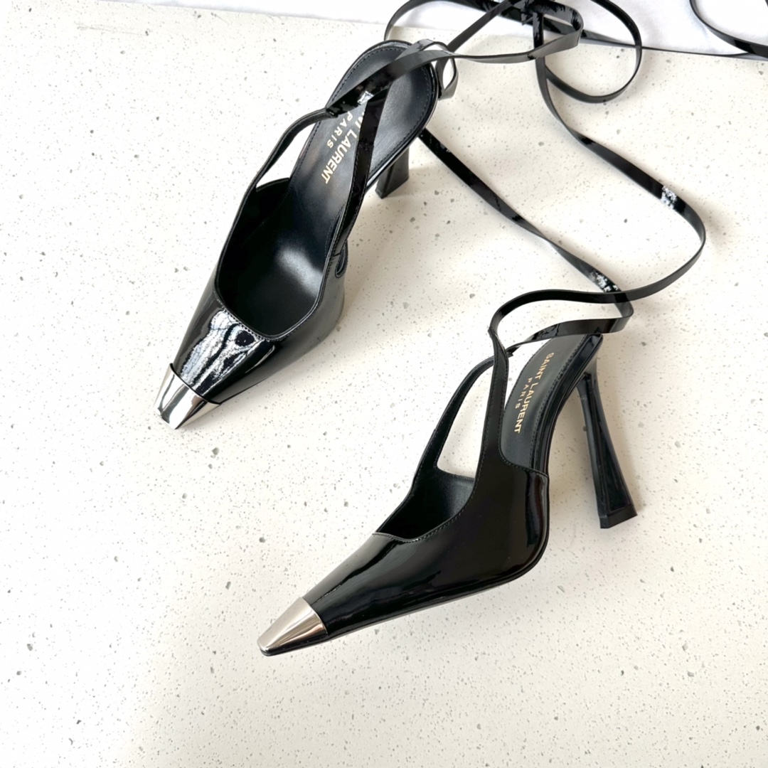 𝙎𝙖𝙞𝙣𝙩 𝙇𝙖𝙪𝙧𝙚𝙣𝙩 | 𝟐𝟎𝟐𝟐/𝐒𝐒 𝐧𝐞𝐰 YSL｜Spring small square head high heeled single shoes strappy sandals