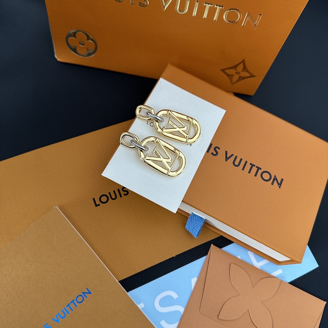 Louis Vuitton LV monogram earrings