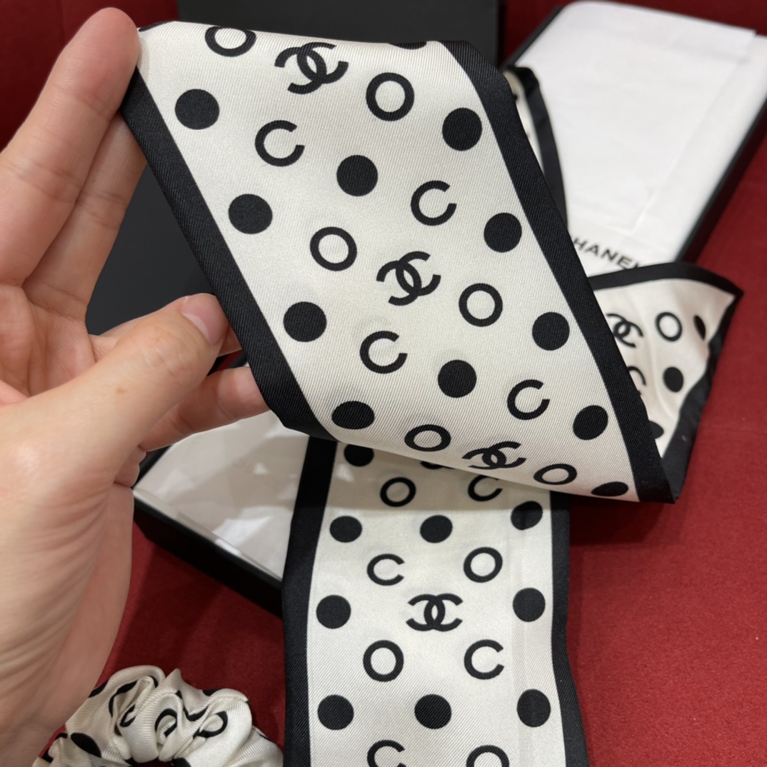 𝐂𝐡𝐚𝐧𝐞𝐥 Super multi-purpose, headbands, scarves, decorations are invincible 14 momme silk