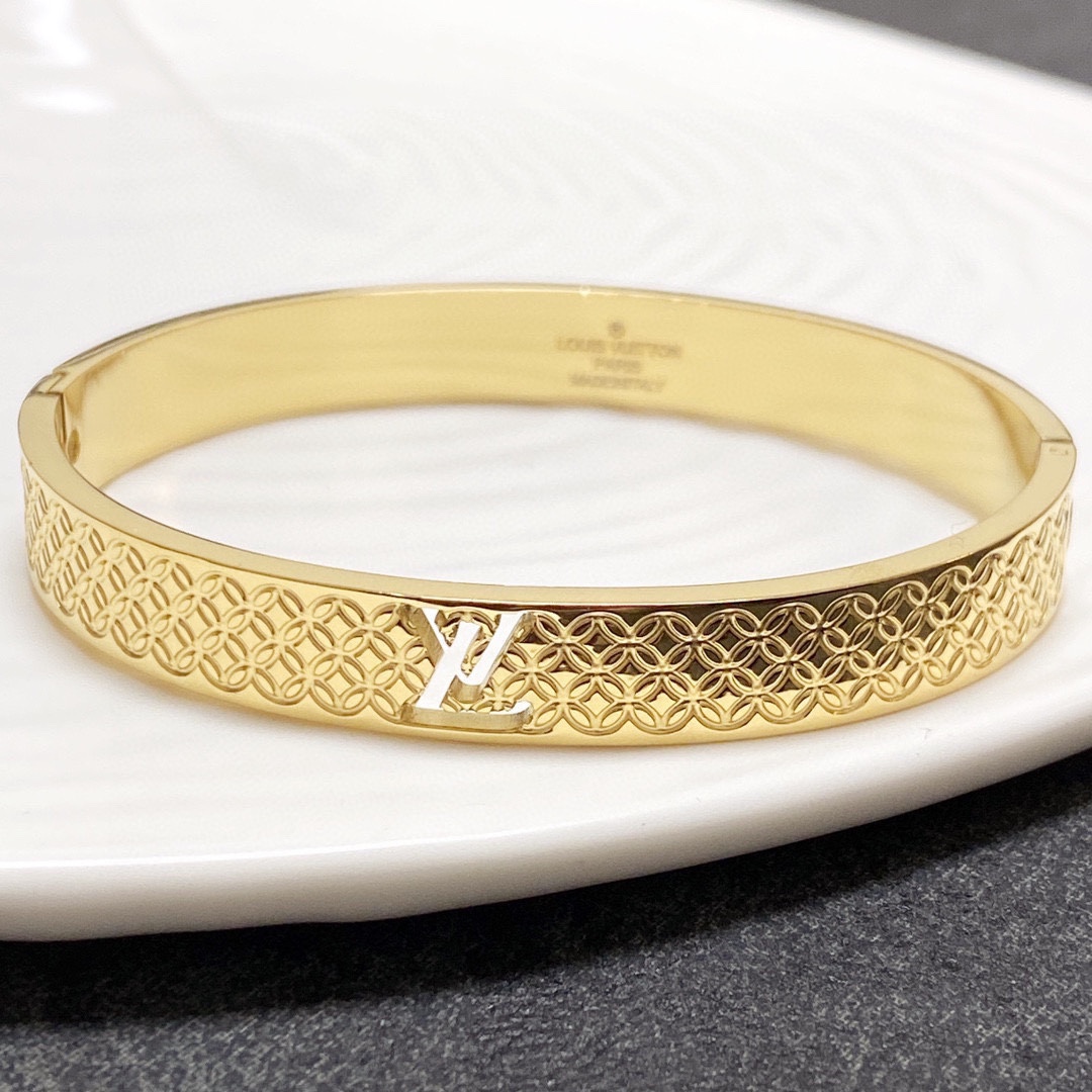 Louis Vuitton LV monogrammed openwork bracelet