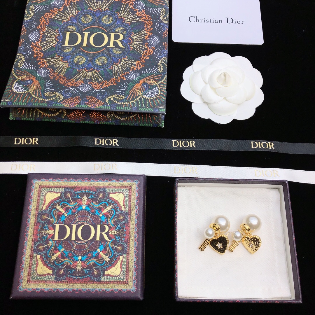 Dior stud earrings