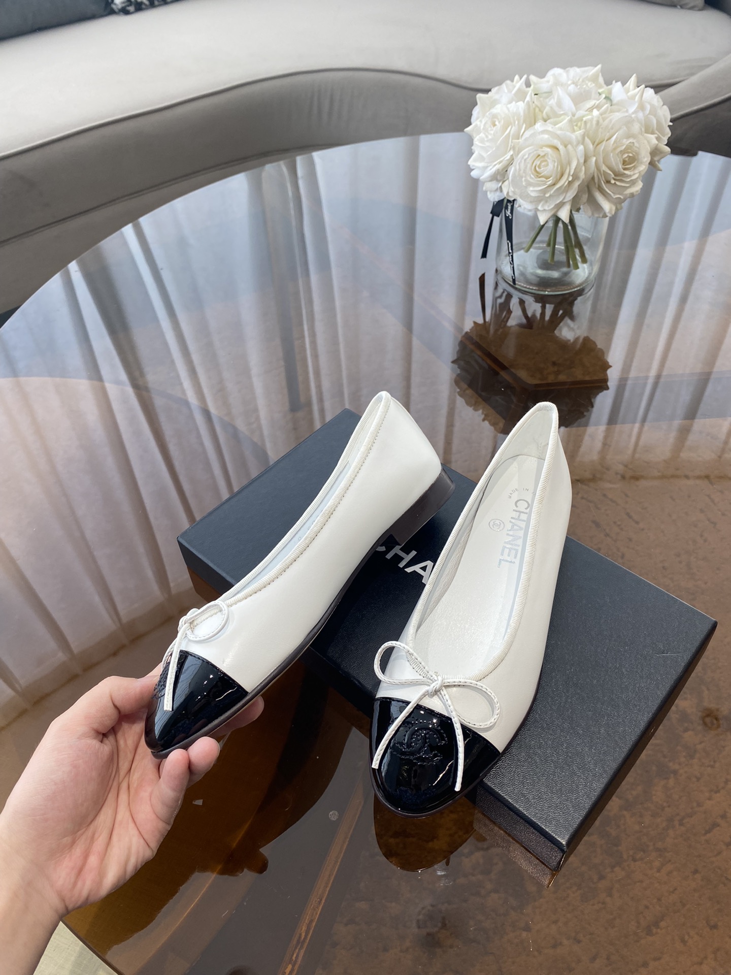 CHANEL ballet shoes Imported custom leather Italy imported leather outsole