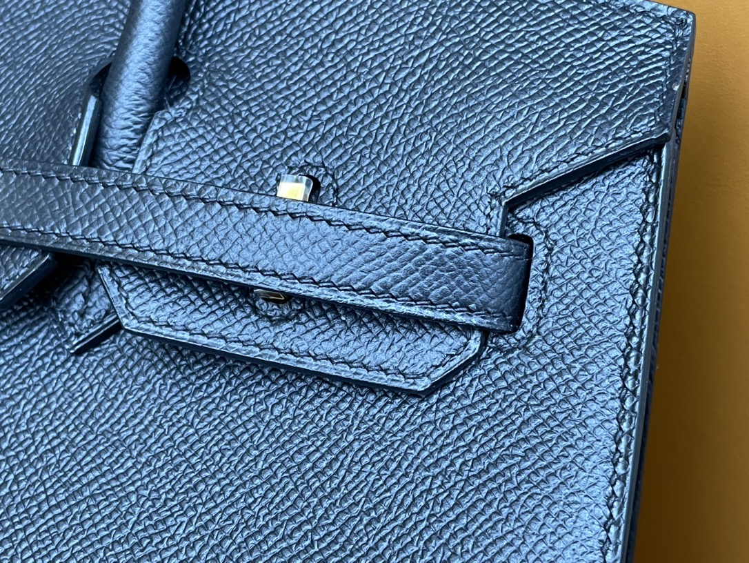 Birkin 25/30 Outer seam epsom leather black gold