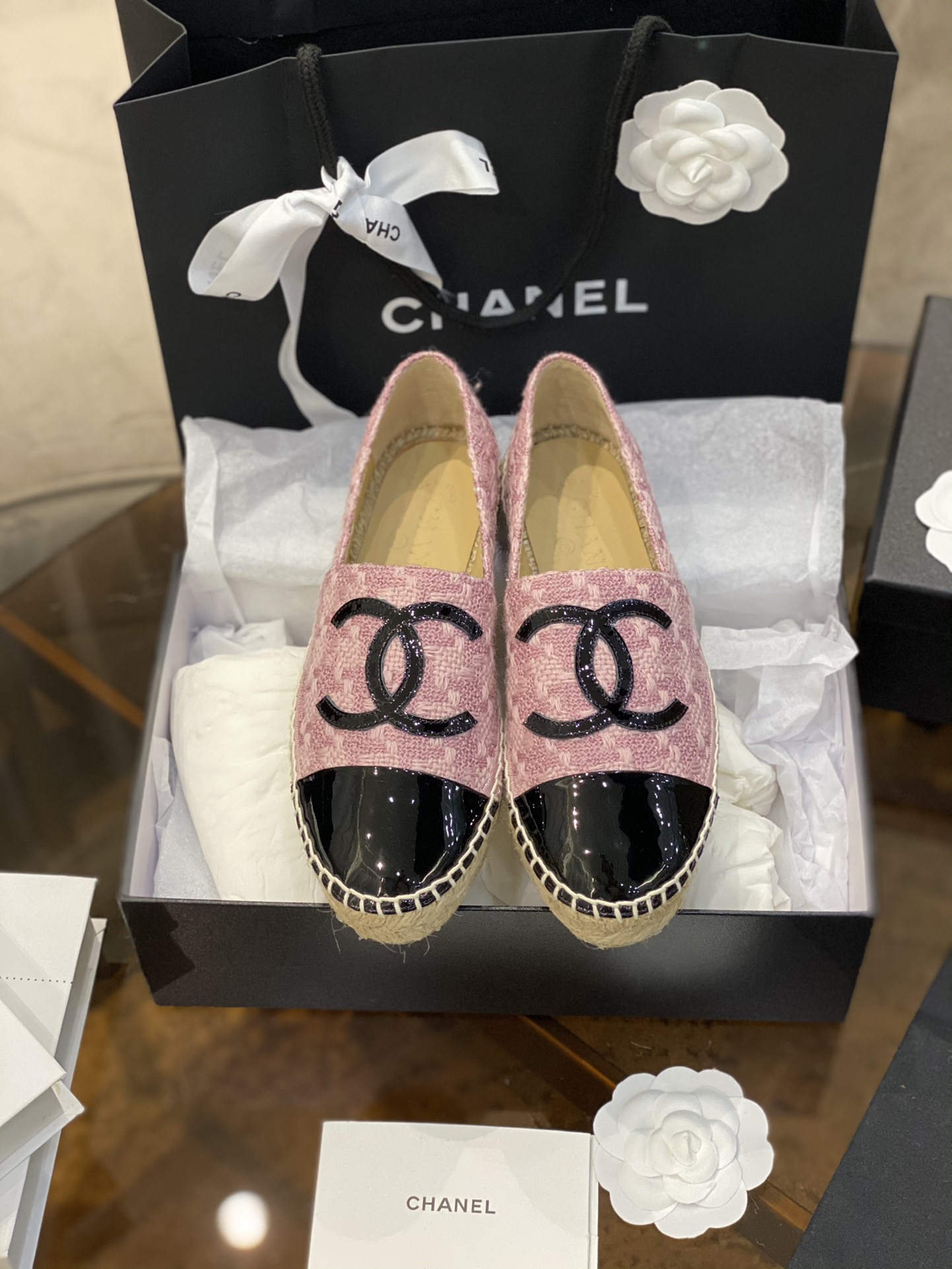 CHANEL fisherman shoes Chanel classic version of the original injection of rubber translucent rubber original color hemp sole