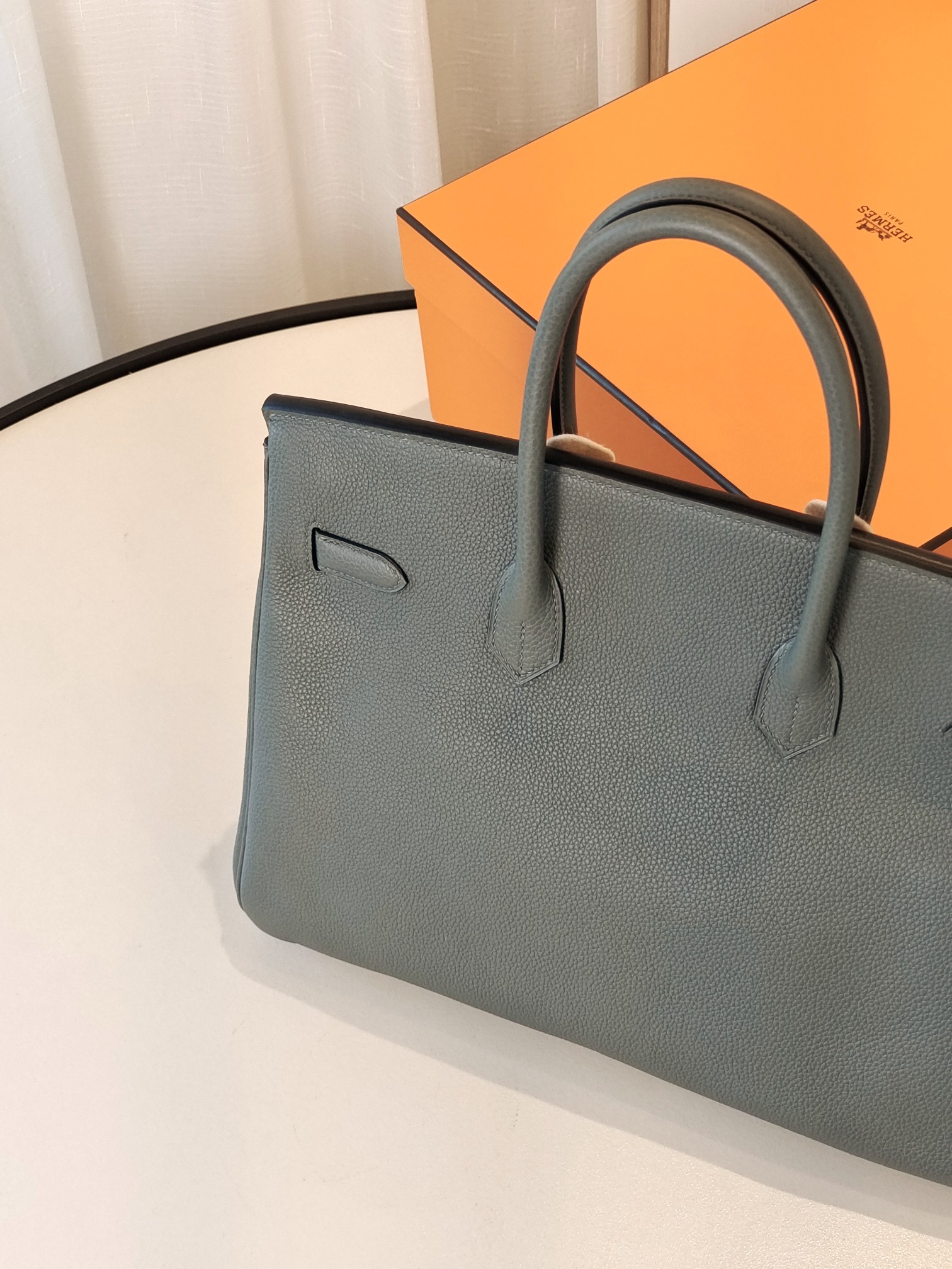 Spot Birkin35 Almond Green Togo Skin