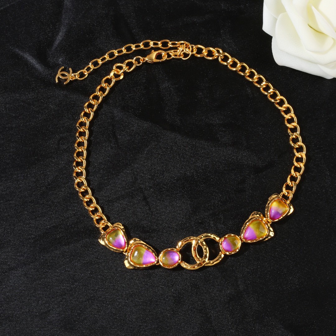 CHANEL🇫🇷Xiaoxiang New Color Double C Necklace