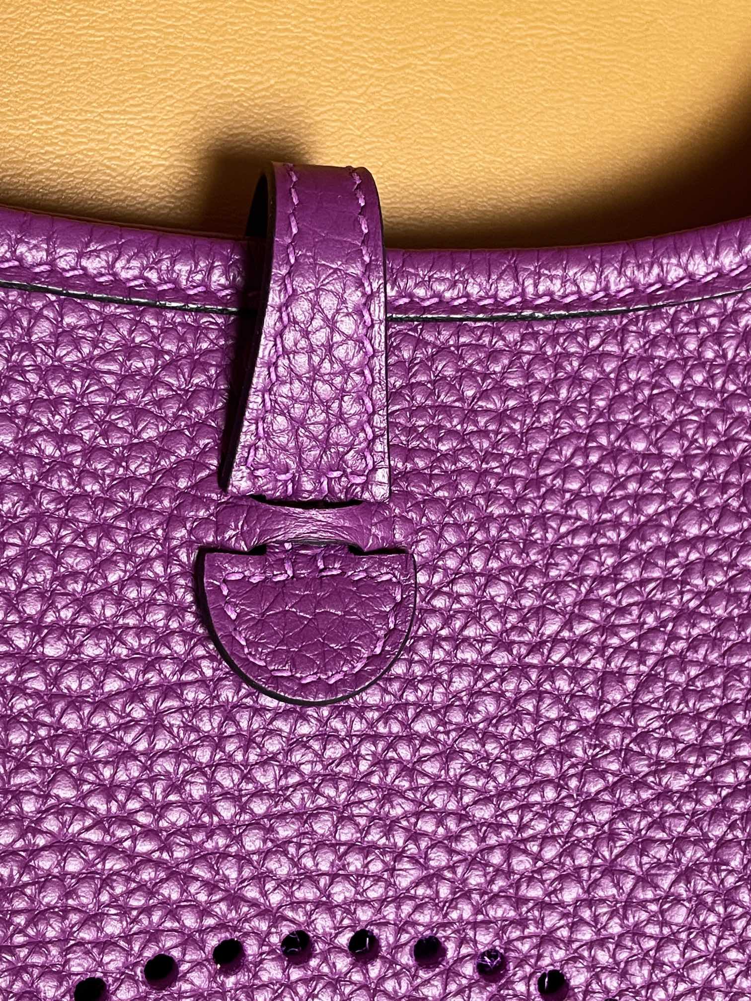 Mini evelyn anemone purple tc leather
