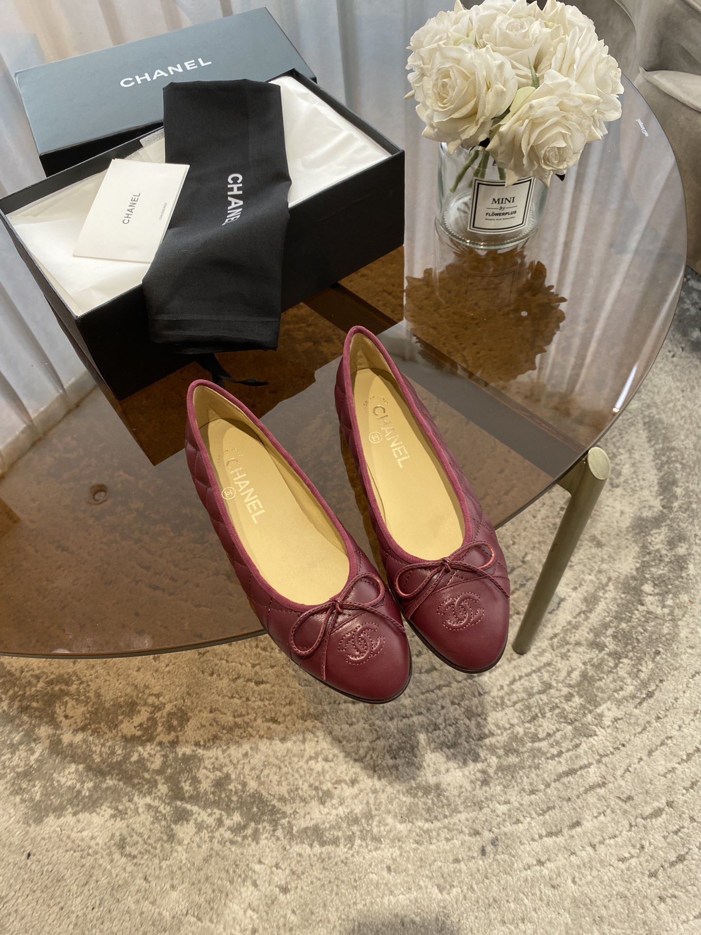 CHANEL ballerinas are timeless classics. Stay elegant Imported water-dyed sheepskin