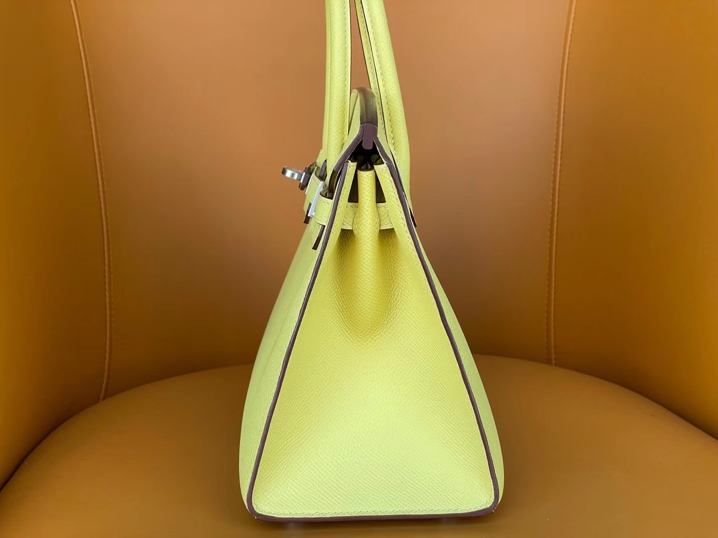 Birkin 25/30 Small chicken yellow epsom outer seam