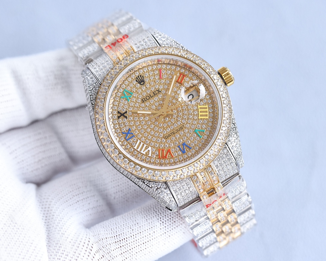 Rolex full diamond local luxury version 18k nanotechnology