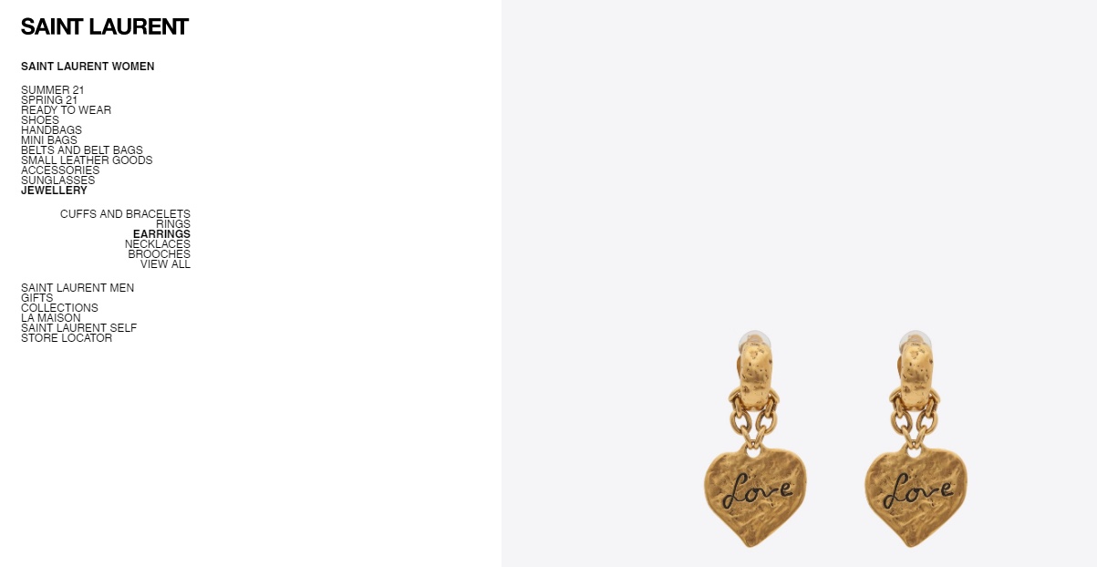 Saint Laurent YSL earrings studs