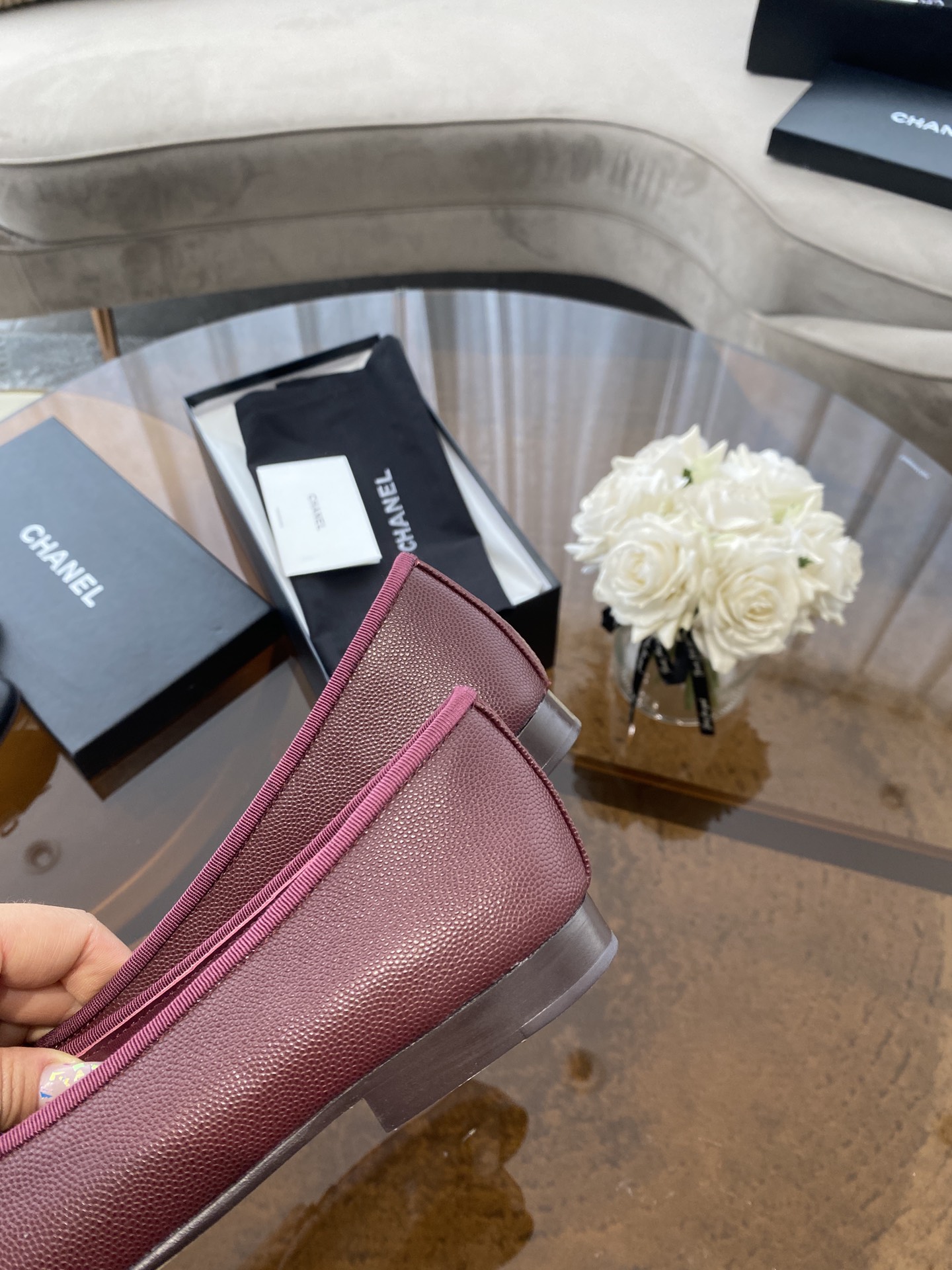 CHANEL ballet shoes Imported custom leather Italy imported leather outsole