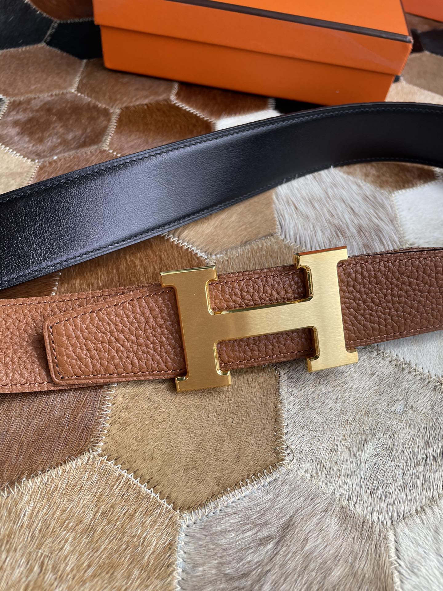 Hermes Men's Reversible Leather Belt