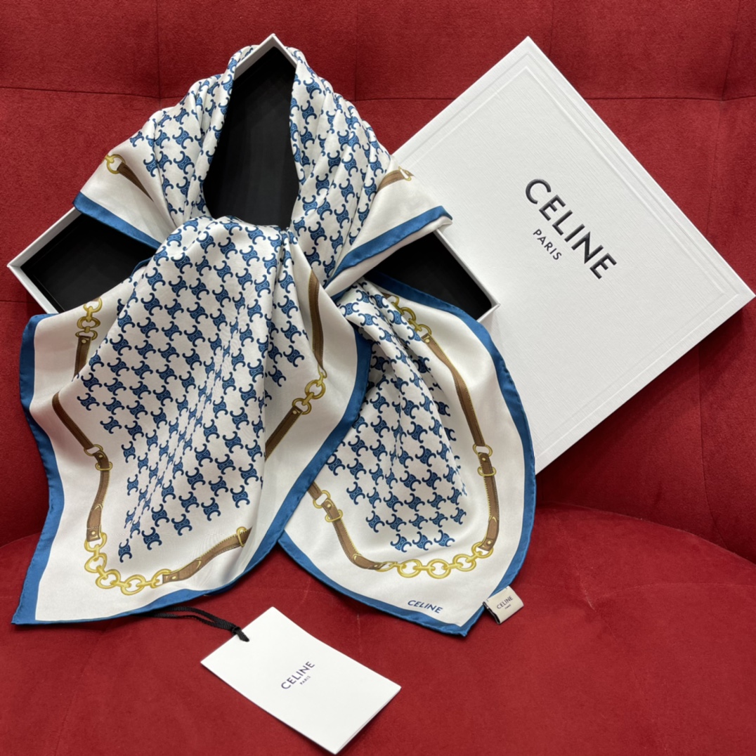 𝐂𝐞𝐥𝐢𝐧𝐞 Iconic Arc de Triomphe ➕ Chain Element 100% Mulberry Silk