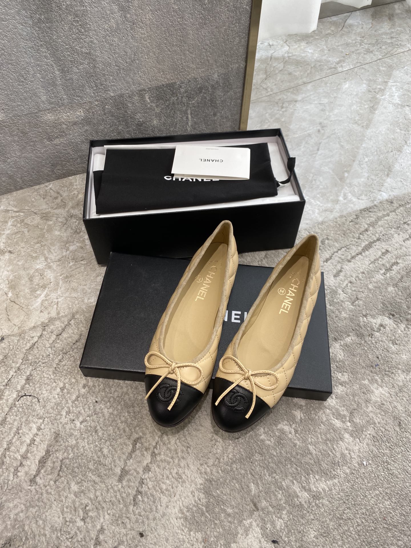 CHANEL ballet shoes Imported custom leather Italy imported leather outsole