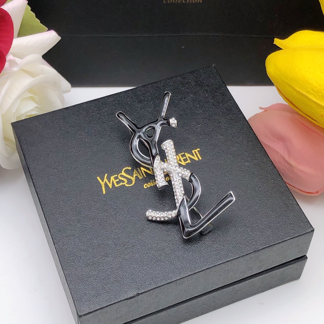 Saint Laurent YSL brooch