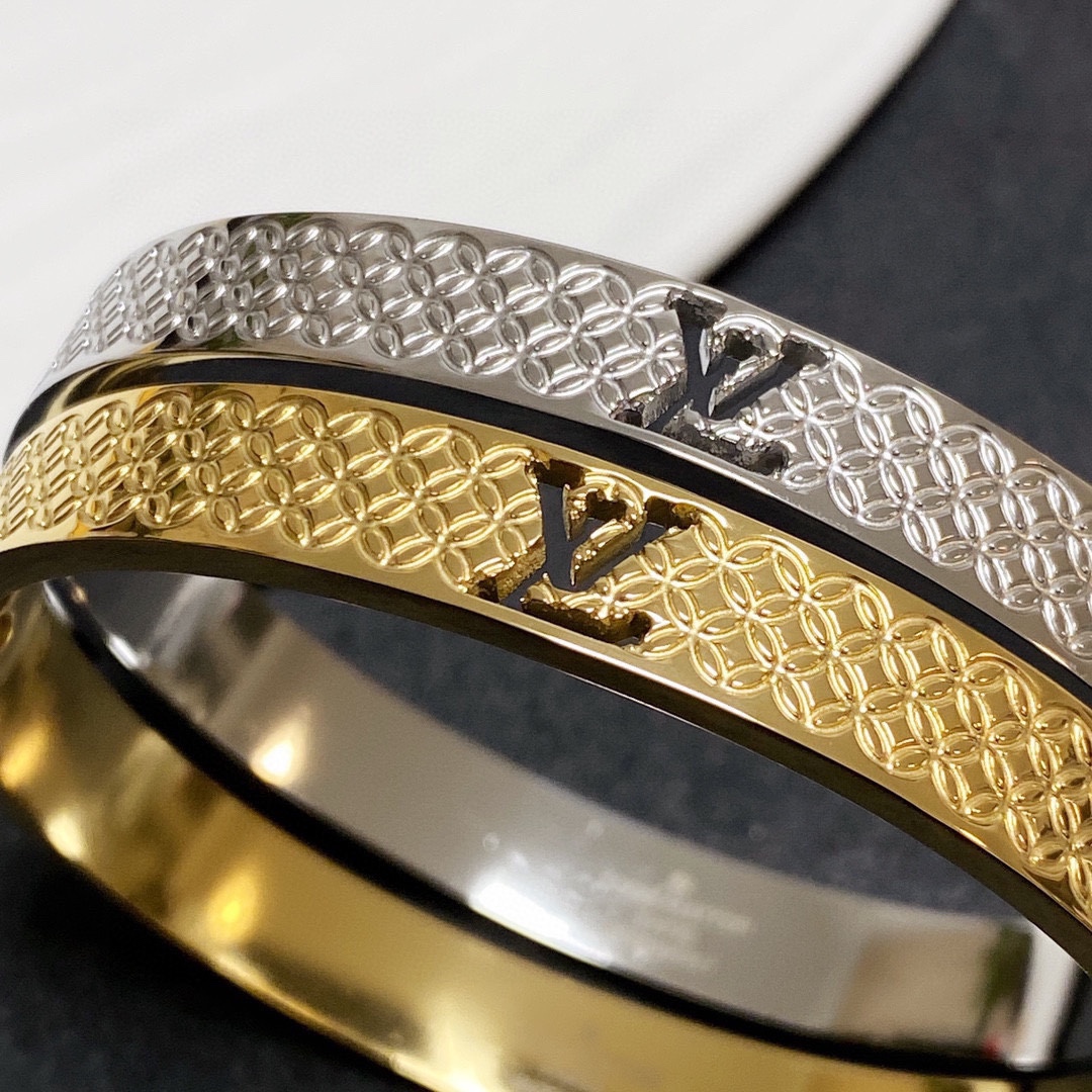 Louis Vuitton LV monogrammed openwork bracelet