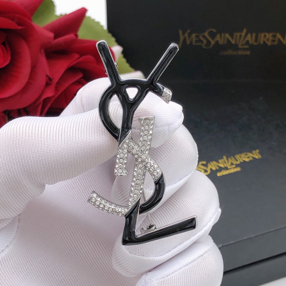 Saint Laurent YSL brooch