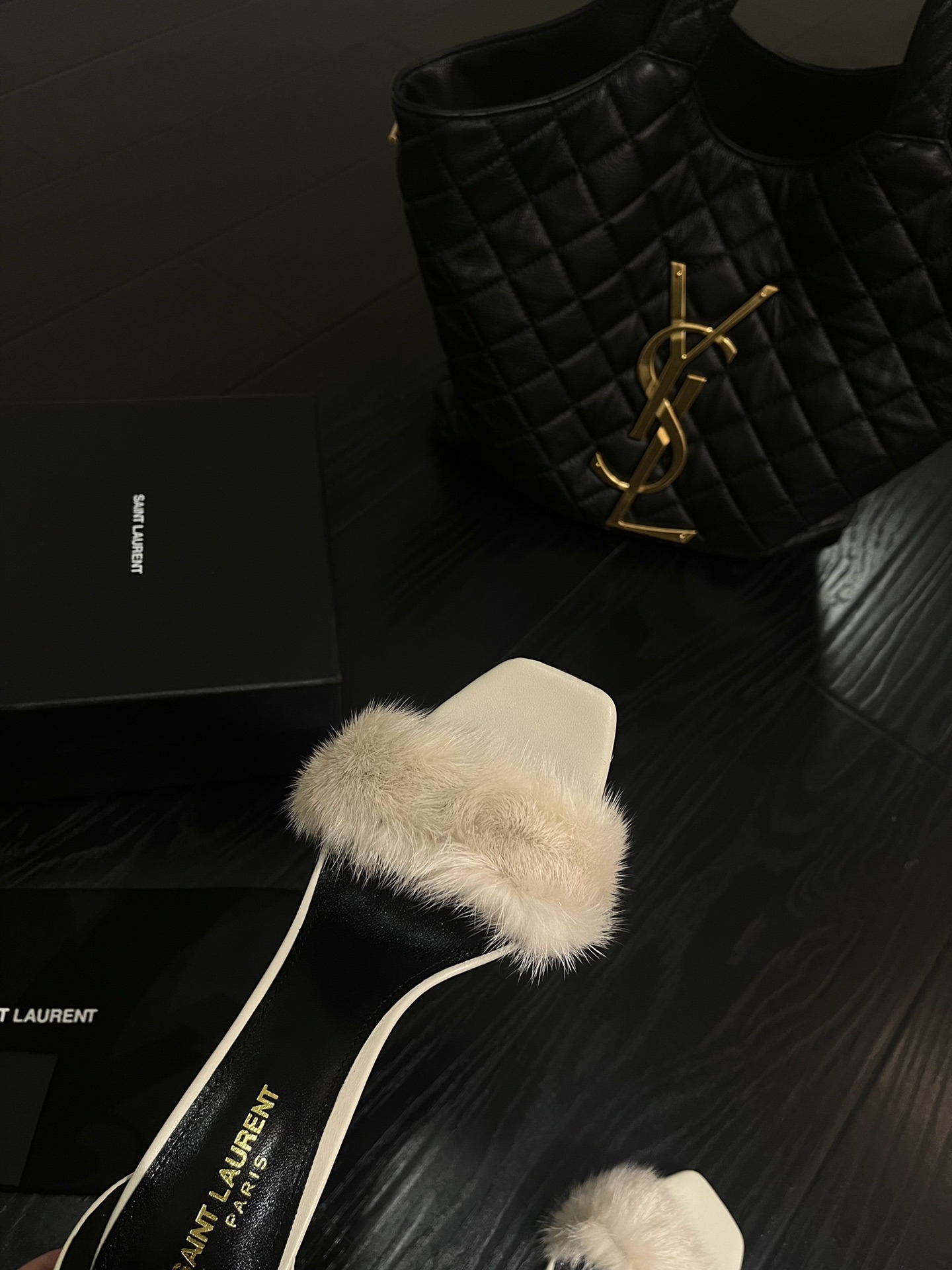 𝙎𝙖𝙞𝙣𝙩 𝙇𝙖𝙪𝙧𝙚𝙣𝙩 | 𝟐𝟎𝟐𝟐/𝐒𝐒 𝐧𝐞𝐰 YSL｜Custom imported sheepskin / mink fur high heels
