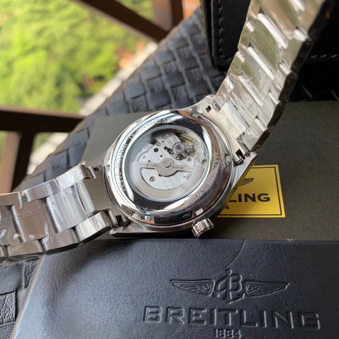 Breitling-Built-in Citizen 821A movement Sapphire scratch-resistant crystal Top layer calfskin strap