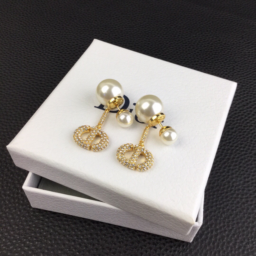 Dior stud earrings