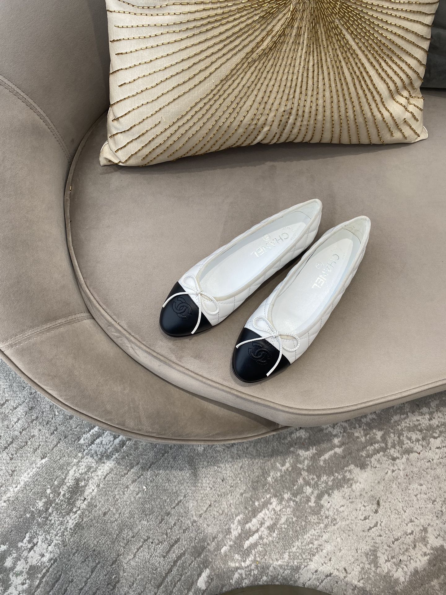 CHANEL ballet shoes Imported custom leather Italy imported leather outsole