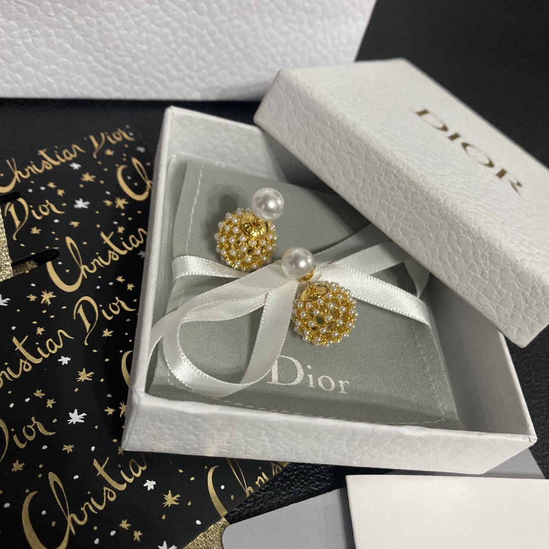 Dior stud earrings