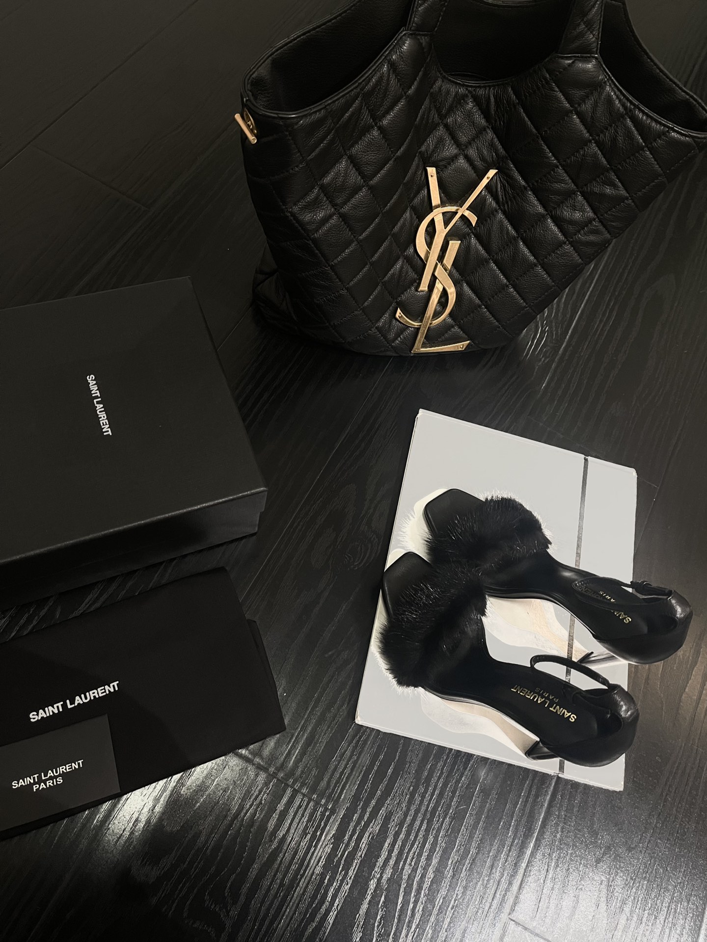 𝙎𝙖𝙞𝙣𝙩 𝙇𝙖𝙪𝙧𝙚𝙣𝙩 | 𝟐𝟎𝟐𝟐/𝐒𝐒 𝐧𝐞𝐰 YSL｜Custom imported sheepskin / mink fur high heels