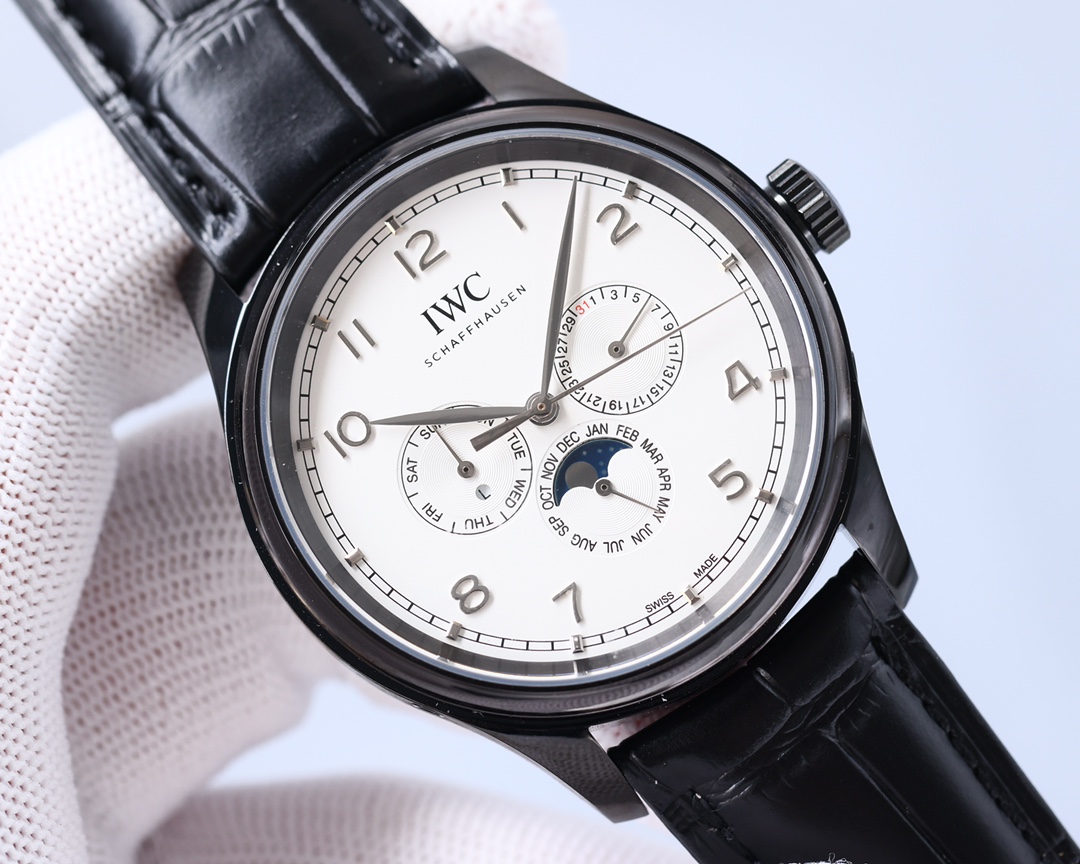 IWC- Portuguese Collection German CNC machine open molded case and strap 82650 movement copy