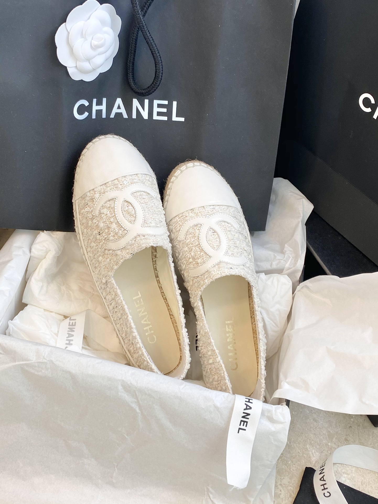 CHANEL fisherman shoes Chanel classic version of the original injection of rubber translucent rubber original color hemp sole