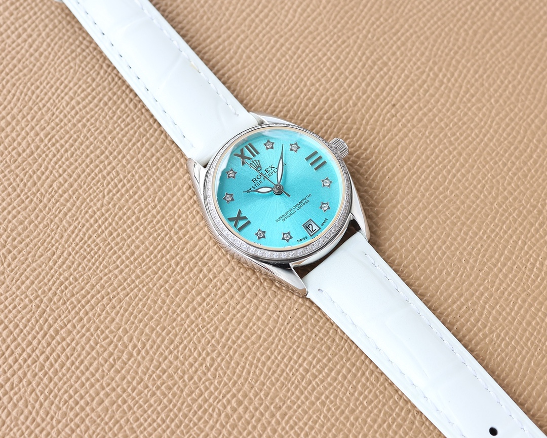 Rolex V8 version fashion women's watch simple three needle super luminous at night