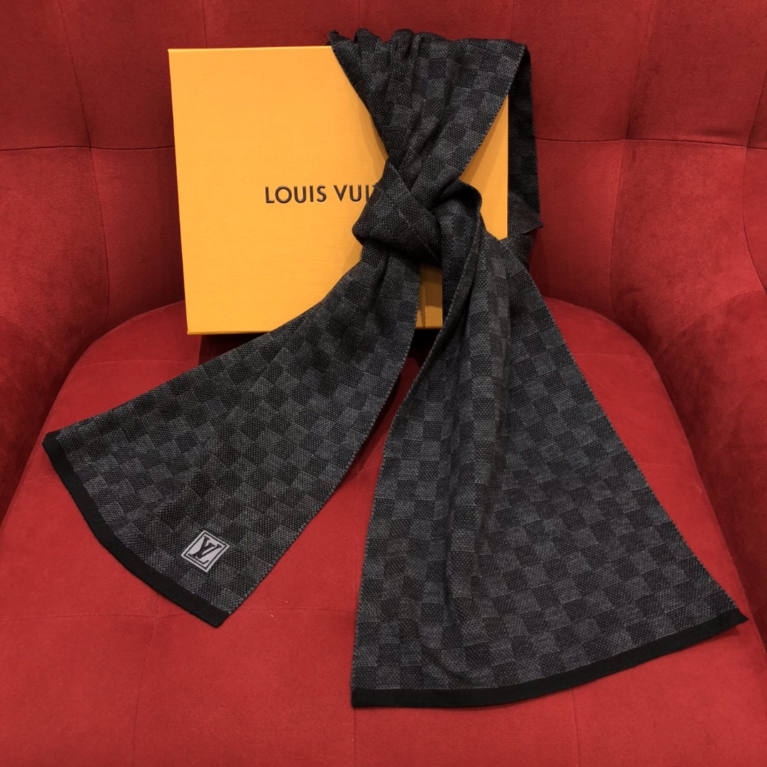 𝐋𝐨𝐮𝐢𝐬 𝐯𝐮𝐢𝐭𝐭𝐨𝐧 Checkered Men's Scarf 100% Wool