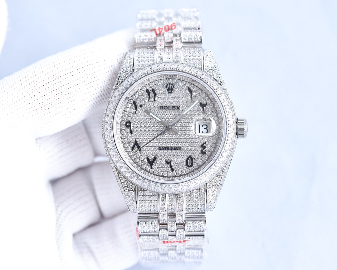 Rolex full diamond local luxury version 18k nanotechnology