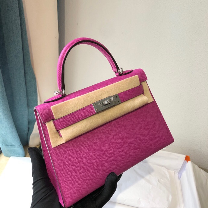 Mini second generation 9i magnolia powder original epsom leather silver buckle