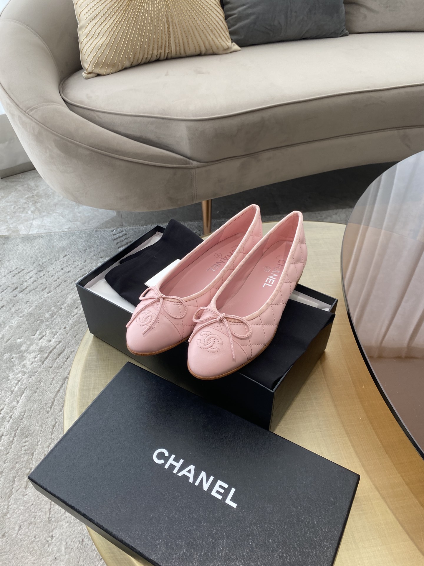 CHANEL ballet shoes Imported custom leather Italy imported leather outsole