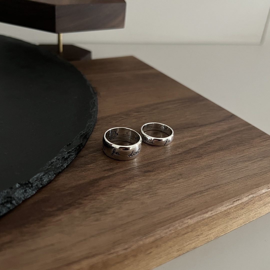 𝐆𝐮𝐜𝐜𝐢 925 Sterling Silver Blind For Love Ring