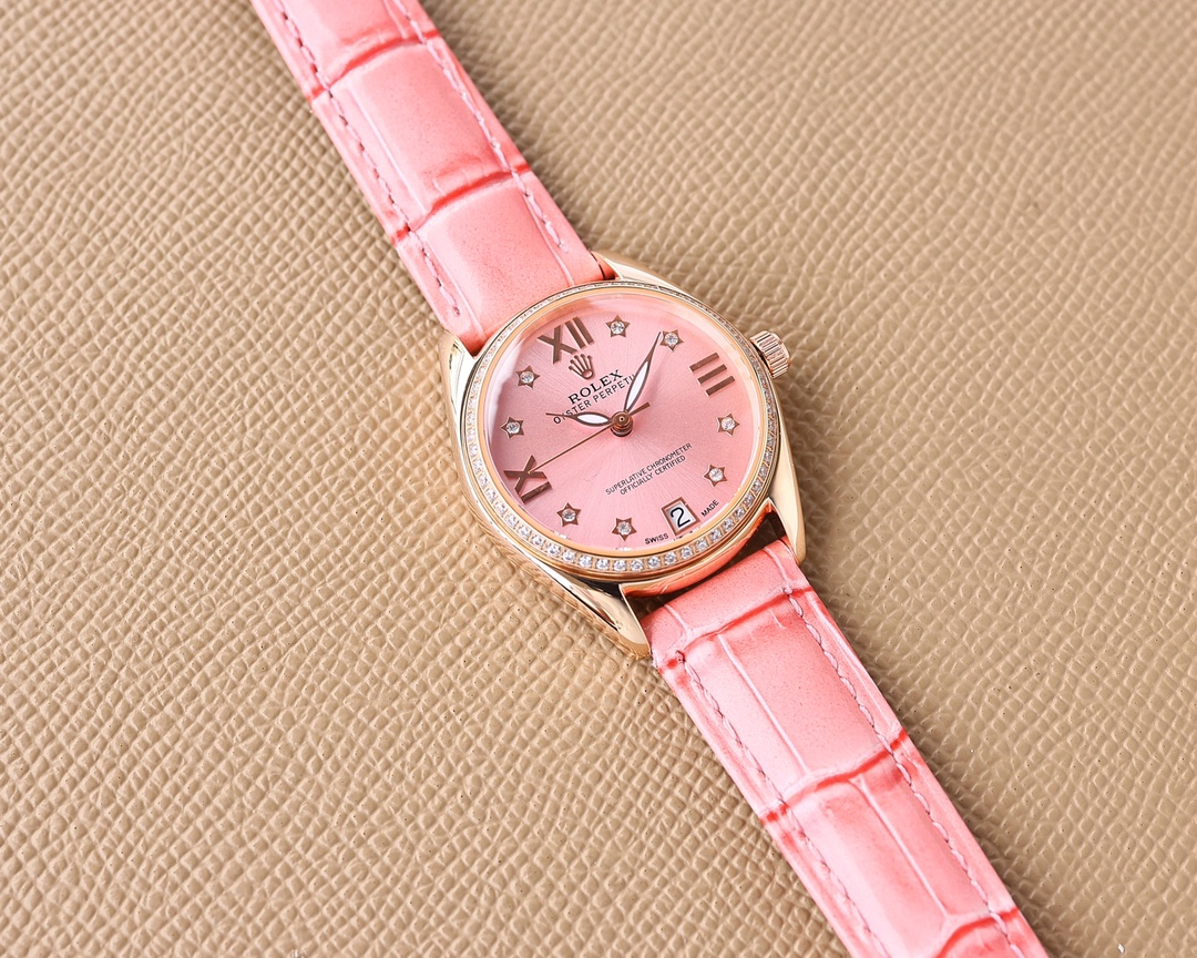 Rolex V8 version fashion women's watch simple three needle super luminous at night