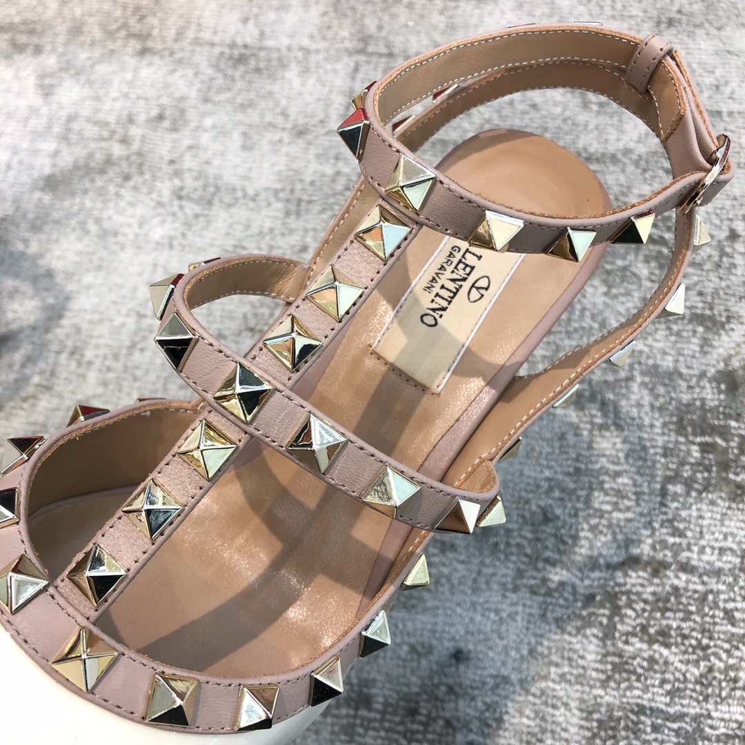 Valentino VT Collection Two Strap Mid Heel 10cm White