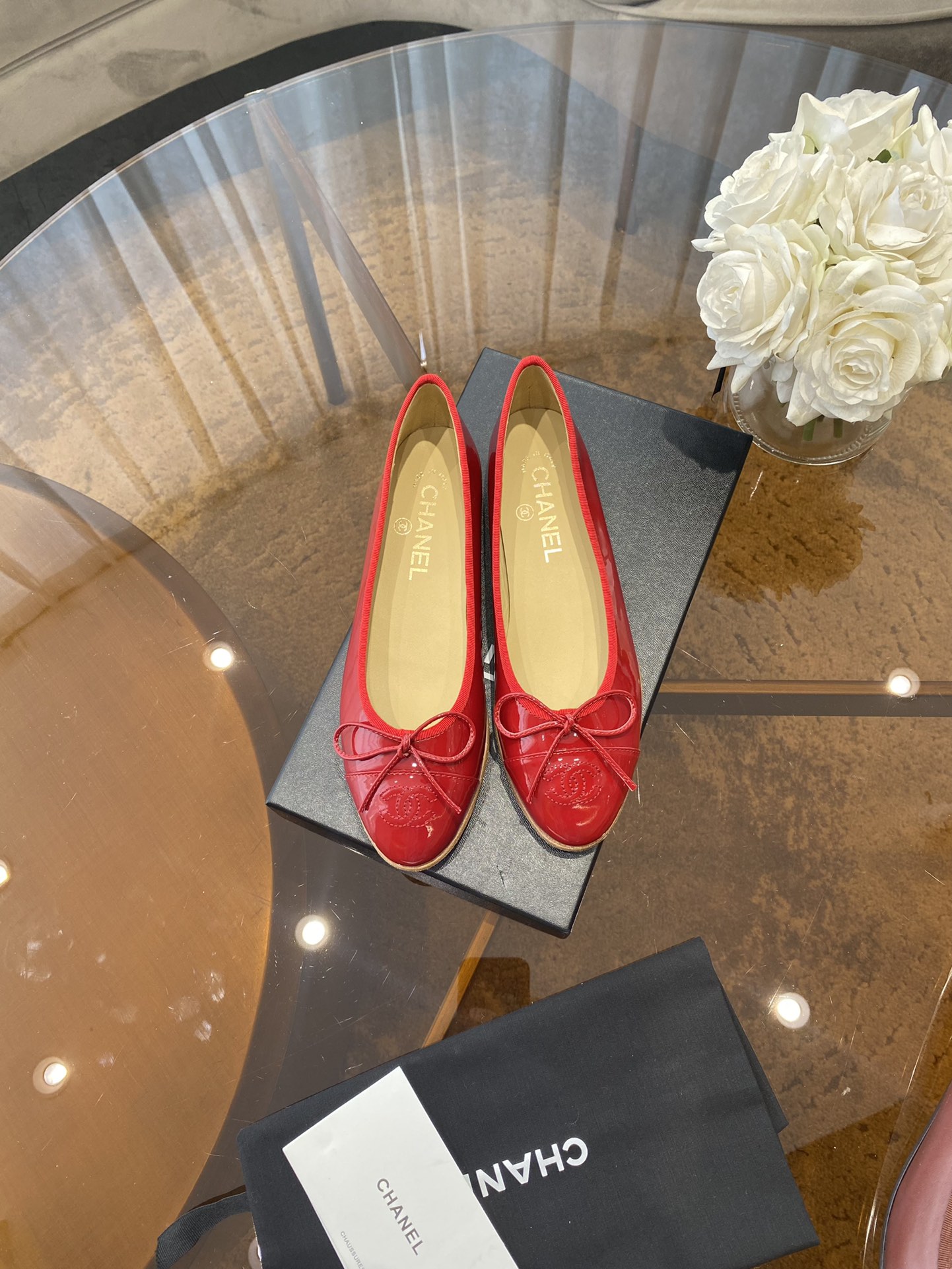 CHANEL ballet shoes Imported custom leather Italy imported leather outsole