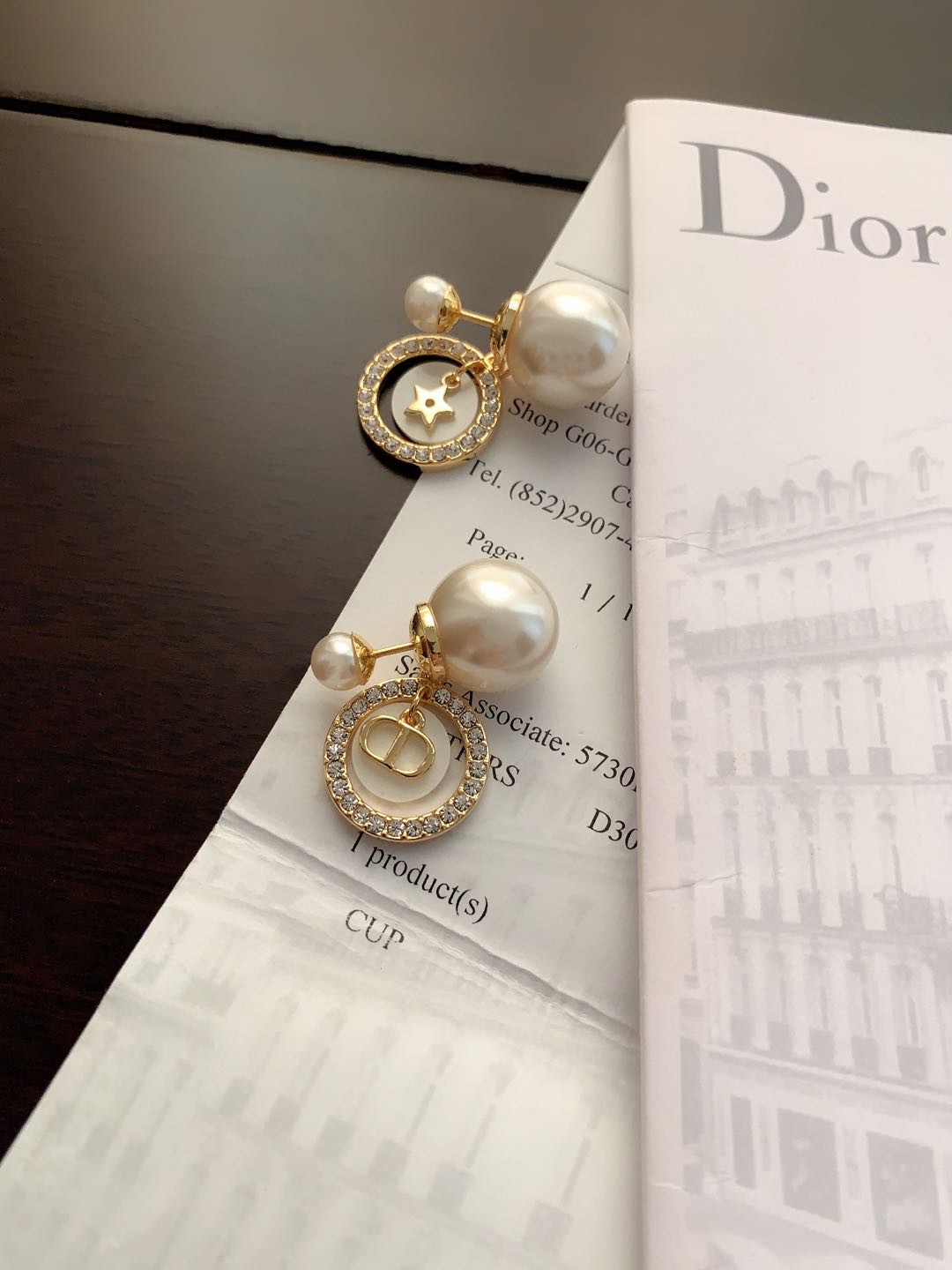 Dior stud earrings