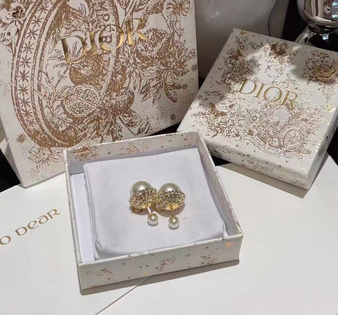 Dior stud earrings