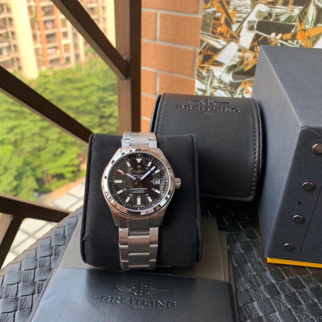 Breitling-Built-in Citizen 821A movement Sapphire scratch-resistant crystal Top layer calfskin strap