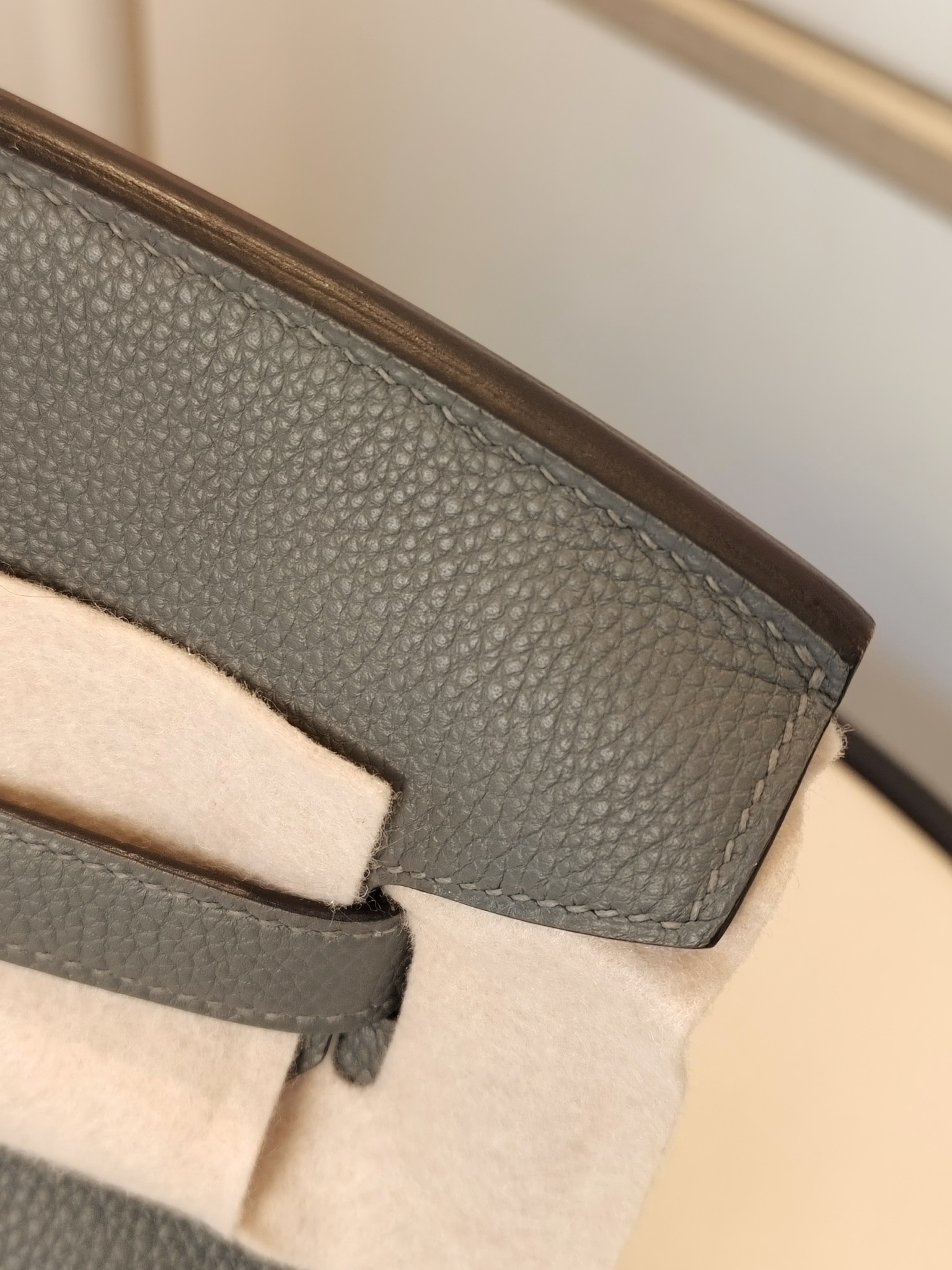 Spot Birkin35 Almond Green Togo Skin