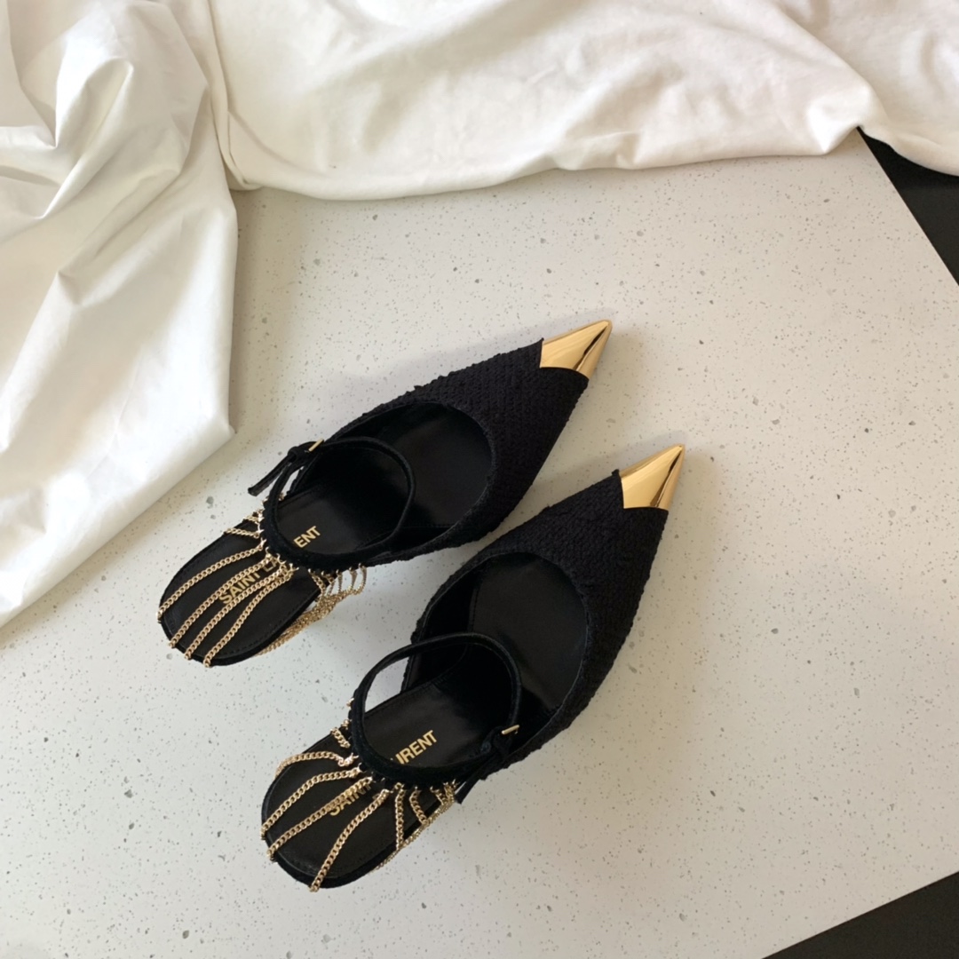 𝙎𝙖𝙞𝙣𝙩 𝙇𝙖𝙪𝙧𝙚𝙣𝙩 | 𝟐𝟎𝟐𝟏/𝐒𝐒 𝐧𝐞𝐰 YSL｜Saint Laurent 2022 early spring hot YSL absolute absolute sub metal chain high heels