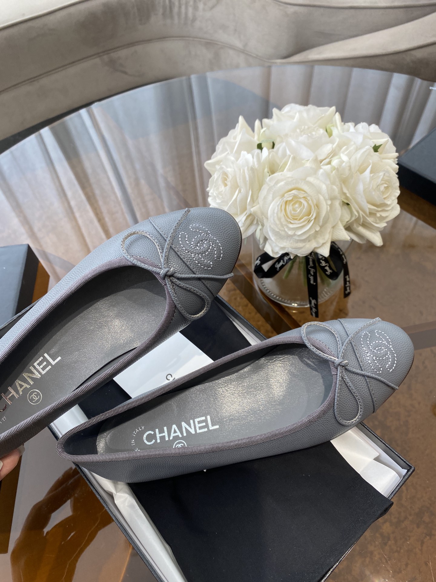 CHANEL ballet shoes Imported custom leather Italy imported leather outsole