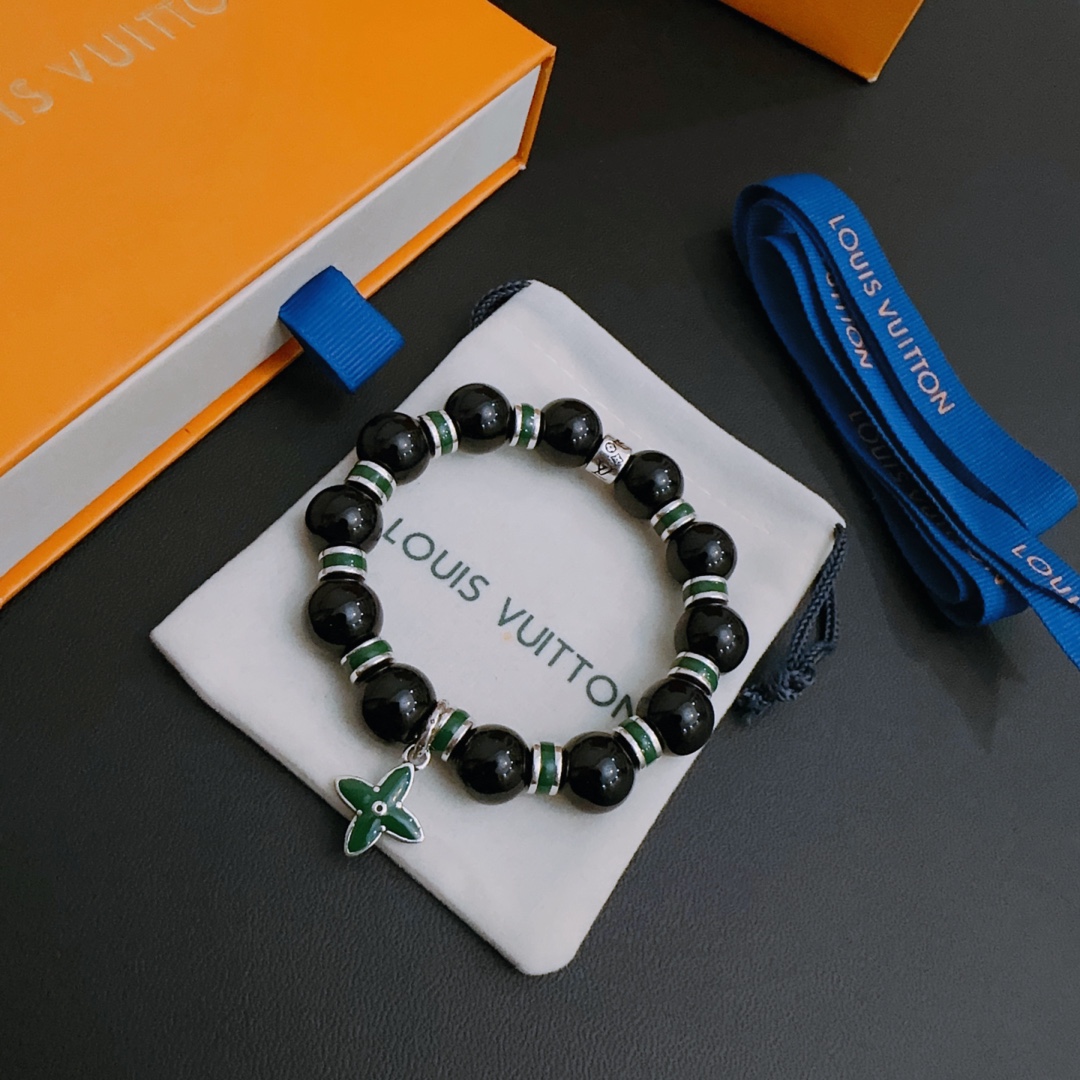 Louis Vuitton LV bracelet 🇷🇼 multi-element turquoise thai silver style (large) bracelet